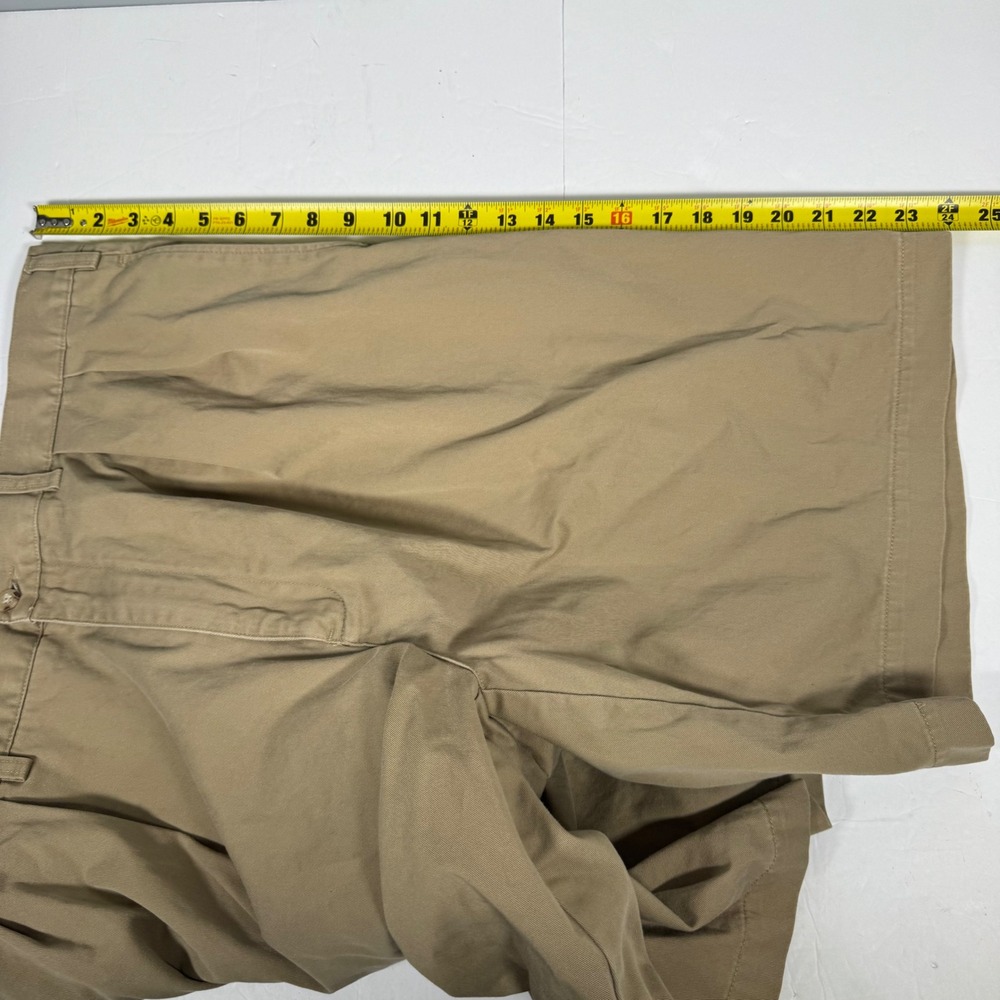 Polo Ralph Lauren Tyler Short Mens 42T Khaki Tan Pleated Cotton Twill Chino Tall - Picture 10 of 12
